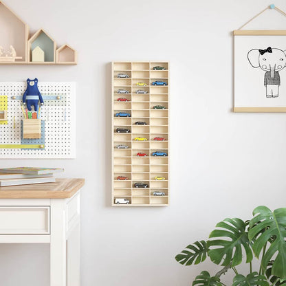 Wooden Collector's Display Case With 90 Compartments 50.5X4.5X79Cm