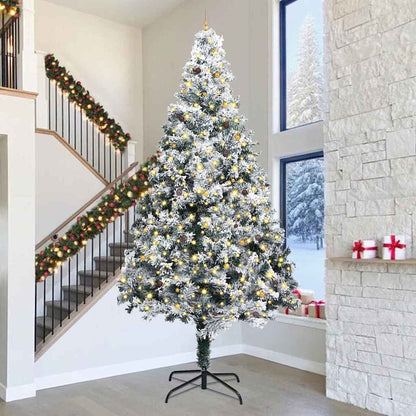 Artificial Pre-Lit Christmas Tree With Ball Set Green 400 Cm