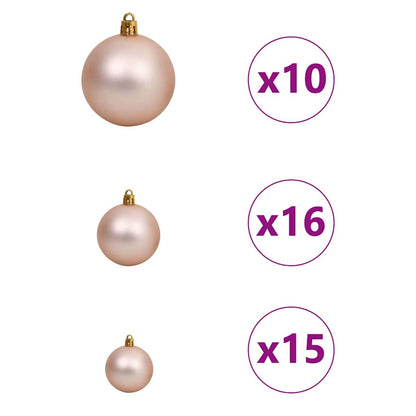 Artificial Pre-Lit Christmas Tree With Ball Set Green 400 Cm