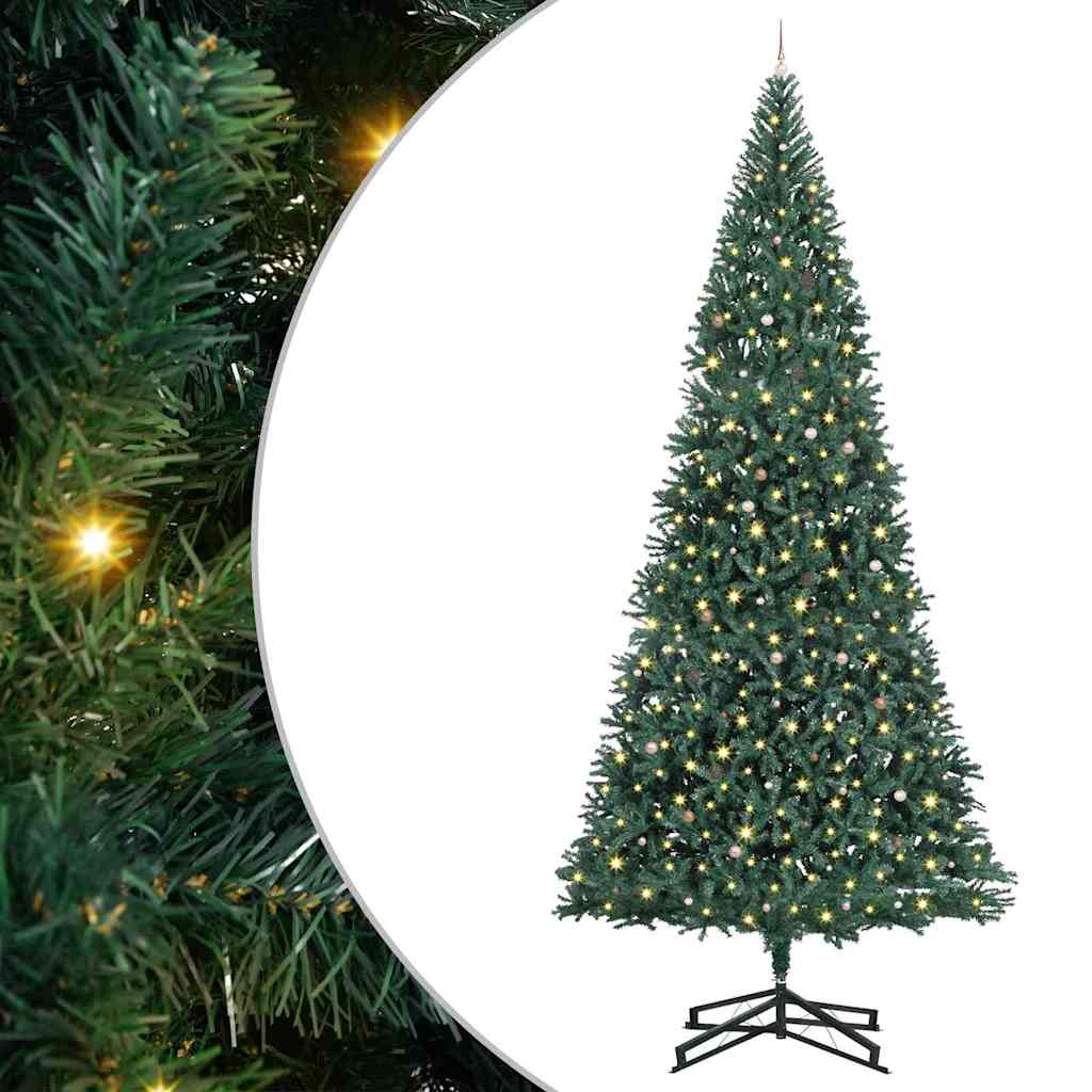 Artificial Pre-Lit Christmas Tree Green 500 Cm Pvc