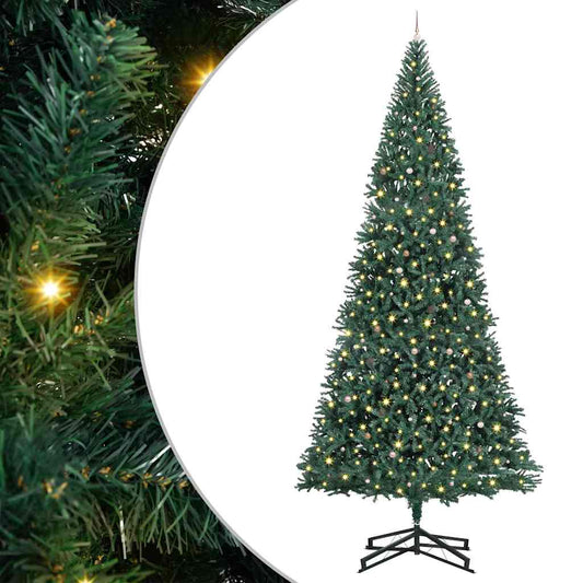 Artificial Pre-Lit Christmas Tree Green 500 Cm Pvc