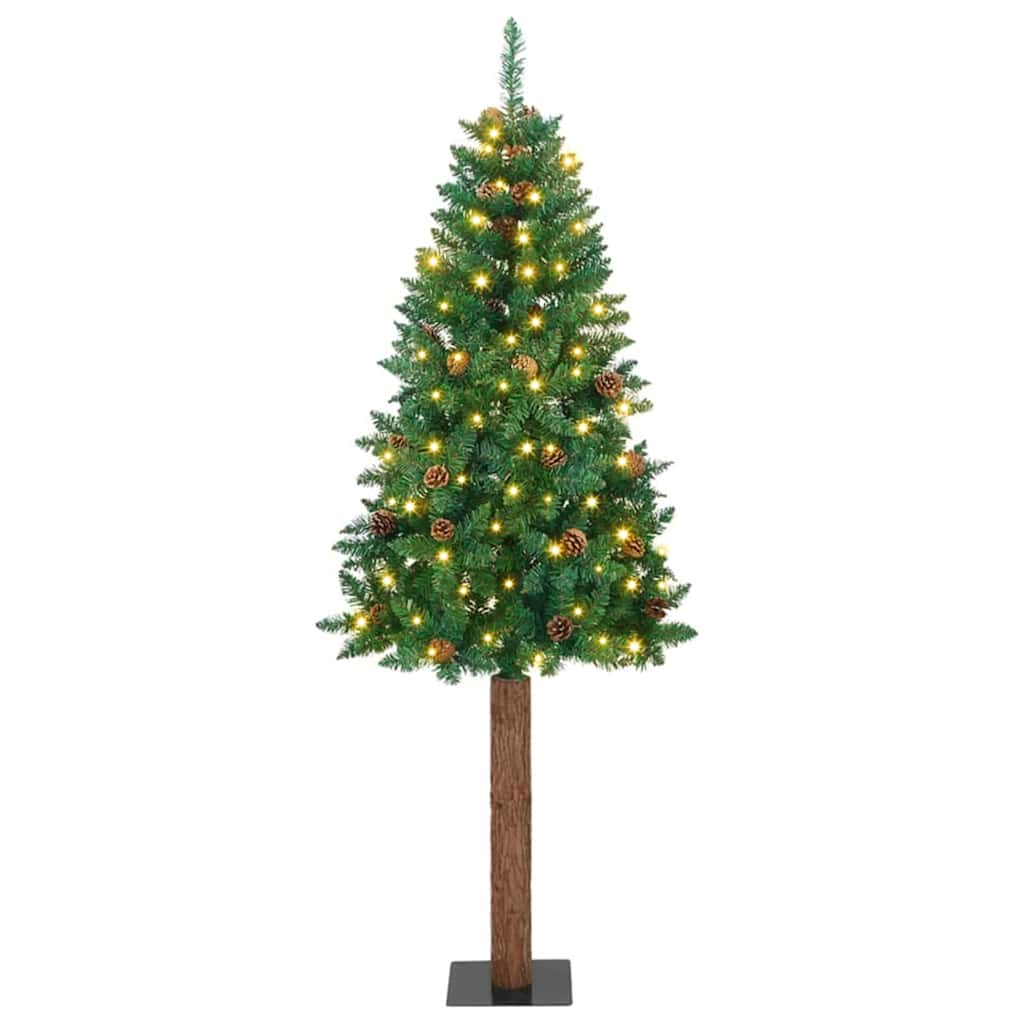 Slim Pre-Lit Christmas Tree With Ball Set Pvc