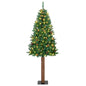 Slim Pre-Lit Christmas Tree With Ball Set Pvc