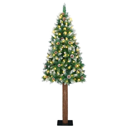 Slim Pre-Lit Christmas Tree With Ball Set Pvc