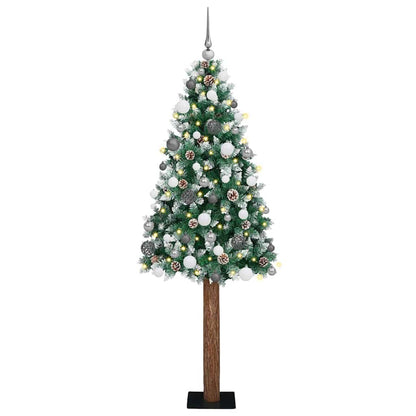 Slim Pre-Lit Christmas Tree With Ball Set Pvc