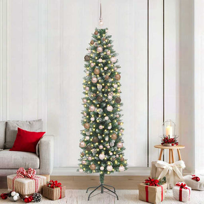 Artificial Slim Christmas Tree With Stand Pvc