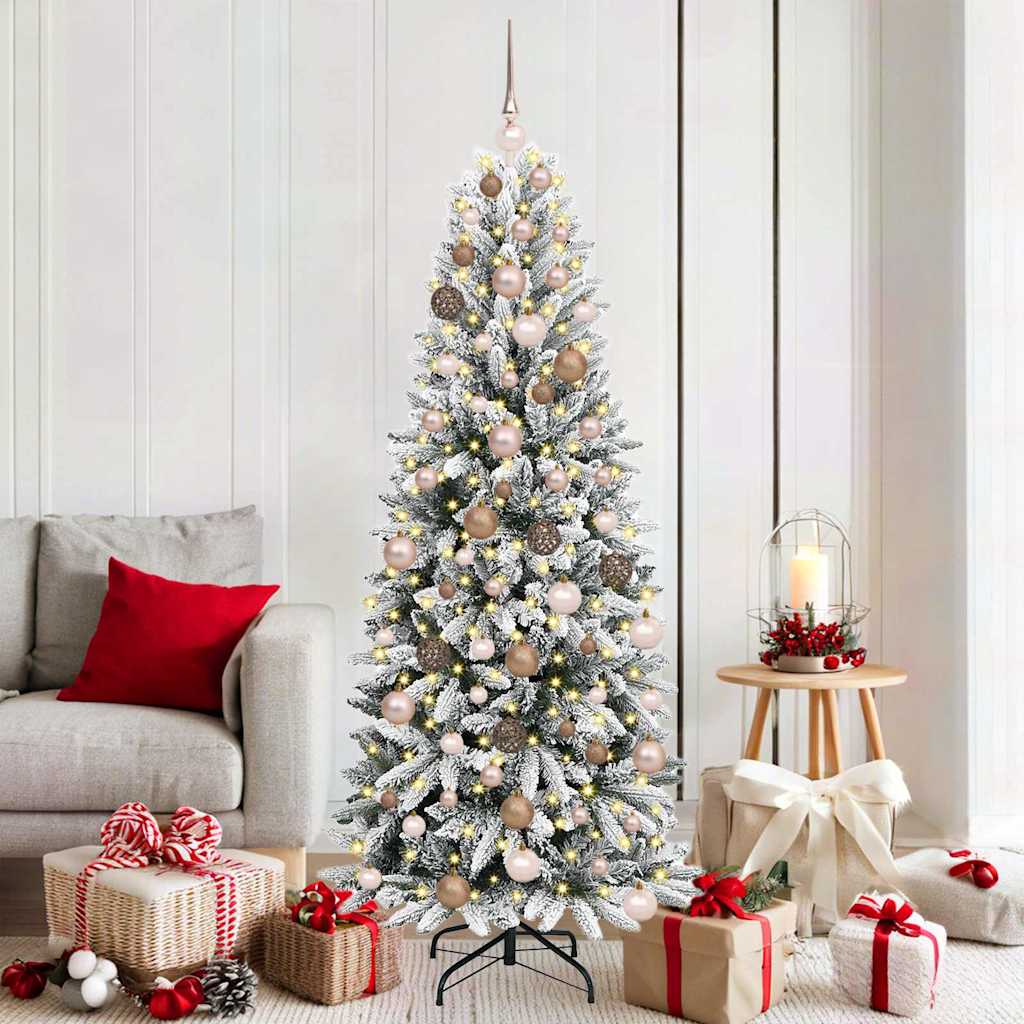 Artificial Christmas Tree With Flocked Snow Pvc&Pe