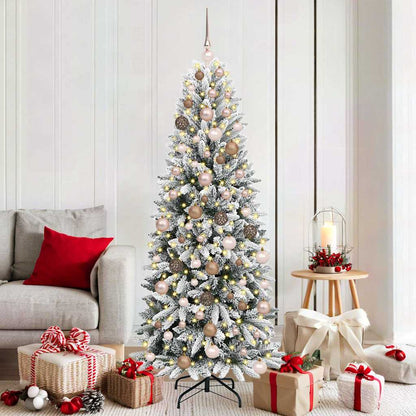 Artificial Christmas Tree With Flocked Snow Pvc&Pe