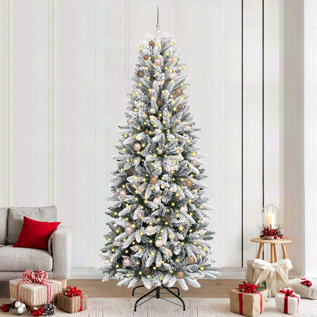 Artificial Christmas Tree With Flocked Snow Pvc&Pe