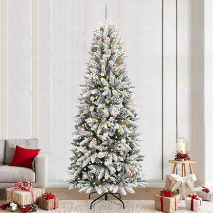 Artificial Christmas Tree With Flocked Snow Pvc&Pe