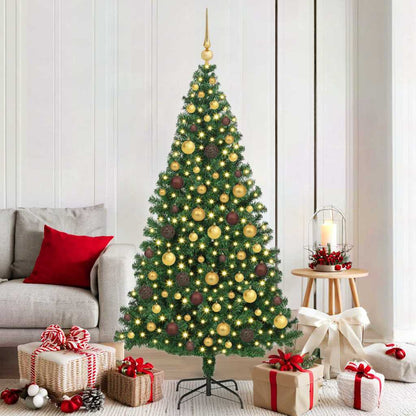 Artificial Pre-Lit Christmas Tree With Ball Set Pvc