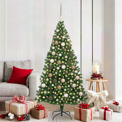 Artificial Pre-Lit Christmas Tree With Ball Set Pvc