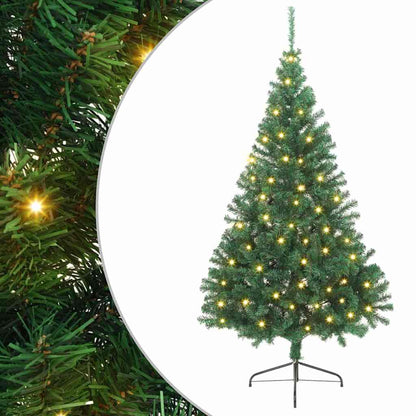 Artificial Pre-Lit Christmas Tree With Stand Pvc