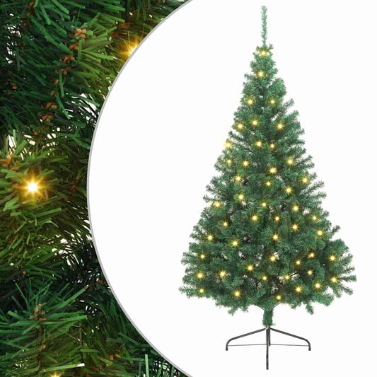 Artificial Pre-Lit Christmas Tree With Stand Pvc