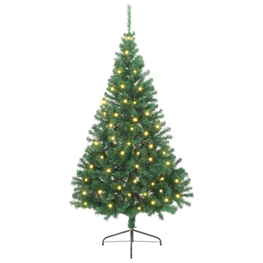 Artificial Pre-Lit Christmas Tree With Stand Pvc