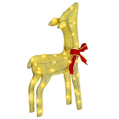 Reindeer Family 3 Pcs 68 X 26 X 127 Cm Fabric