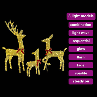 Reindeer Family 3 Pcs 68 X 26 X 127 Cm Fabric