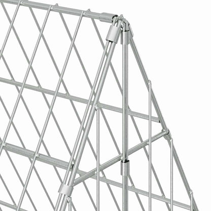 Rabbit Cage Silver 215 X 100 X 85 Cm Galvanised Steel