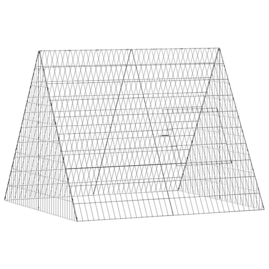 Rabbit Cage Silver 215 X 100 X 85 Cm Galvanised Steel