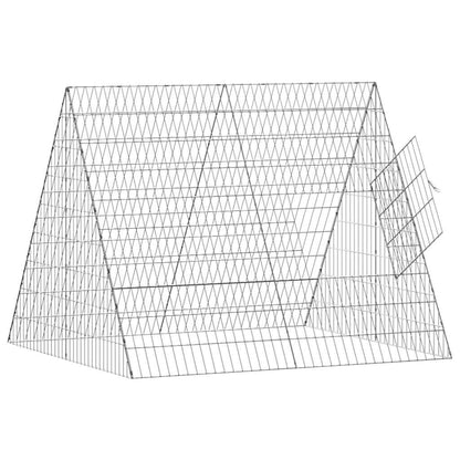 Rabbit Cage Silver 215 X 100 X 85 Cm Galvanised Steel