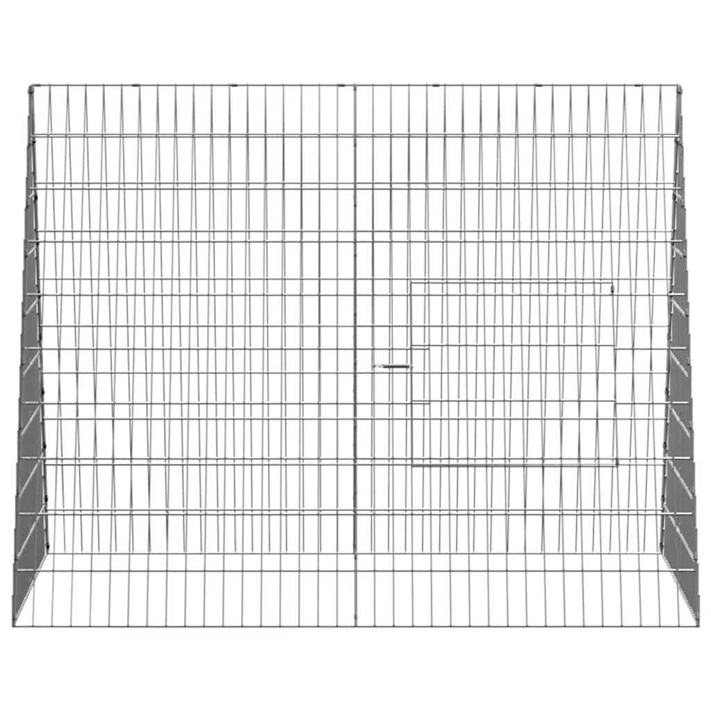 Rabbit Cage Silver 215 X 100 X 85 Cm Galvanised Steel