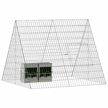 Rabbit Cage Silver 215 X 100 X 85 Cm Galvanised Steel