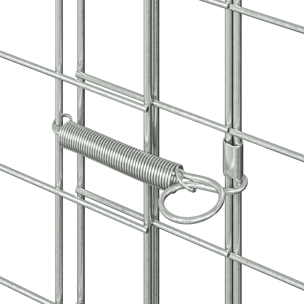Rabbit Cage Silver 400 X 100 X 210 Cm Galvanised Steel