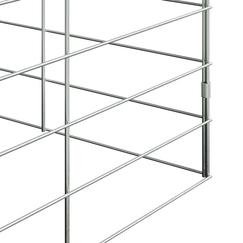 Rabbit Cage Silver 400 X 100 X 210 Cm Galvanised Steel