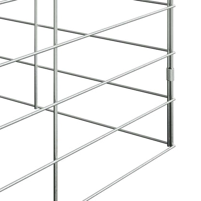 Rabbit Cage Silver 400 X 100 X 210 Cm Galvanised Steel