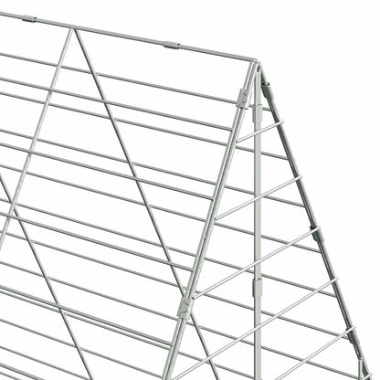 Rabbit Cage Silver 400 X 100 X 210 Cm Galvanised Steel