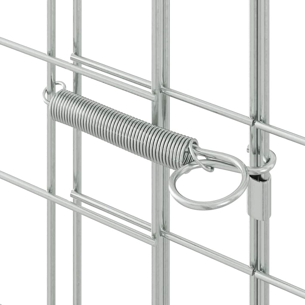Rabbit Cage Silver 400 X 100 X 210 Cm Galvanised Steel