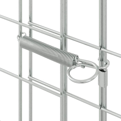 Rabbit Cage Silver 400 X 100 X 210 Cm Galvanised Steel
