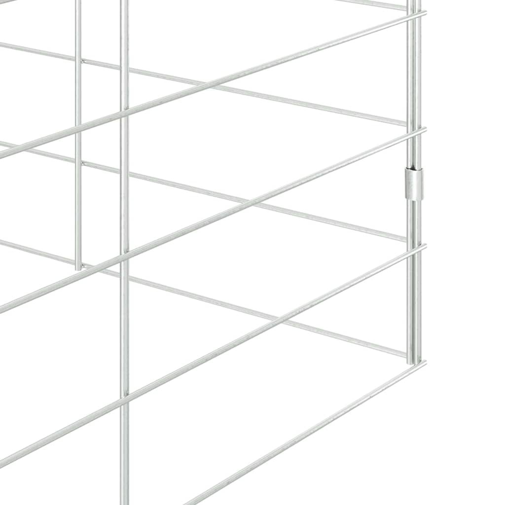 Rabbit Cage Silver 400 X 100 X 210 Cm Galvanised Steel