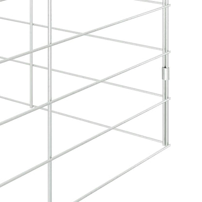 Rabbit Cage Silver 400 X 100 X 210 Cm Galvanised Steel