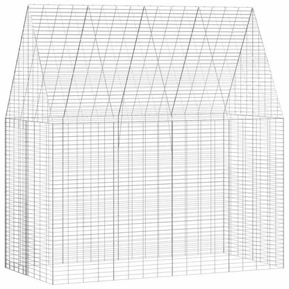 Rabbit Cage Silver 400 X 100 X 210 Cm Galvanised Steel