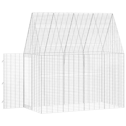 Rabbit Cage Silver 400 X 100 X 210 Cm Galvanised Steel