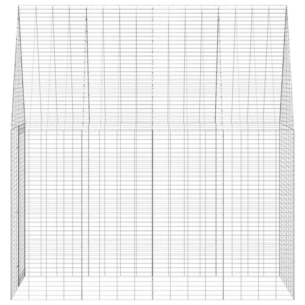 Rabbit Cage Silver 400 X 100 X 210 Cm Galvanised Steel