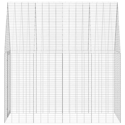 Rabbit Cage Silver 400 X 100 X 210 Cm Galvanised Steel