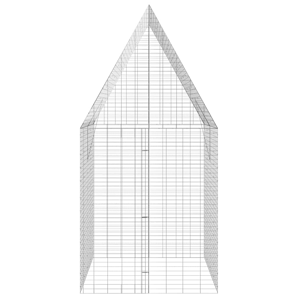 Rabbit Cage Silver 400 X 100 X 210 Cm Galvanised Steel