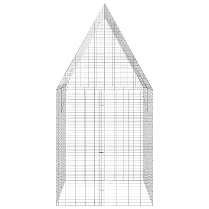 Rabbit Cage Silver 400 X 100 X 210 Cm Galvanised Steel