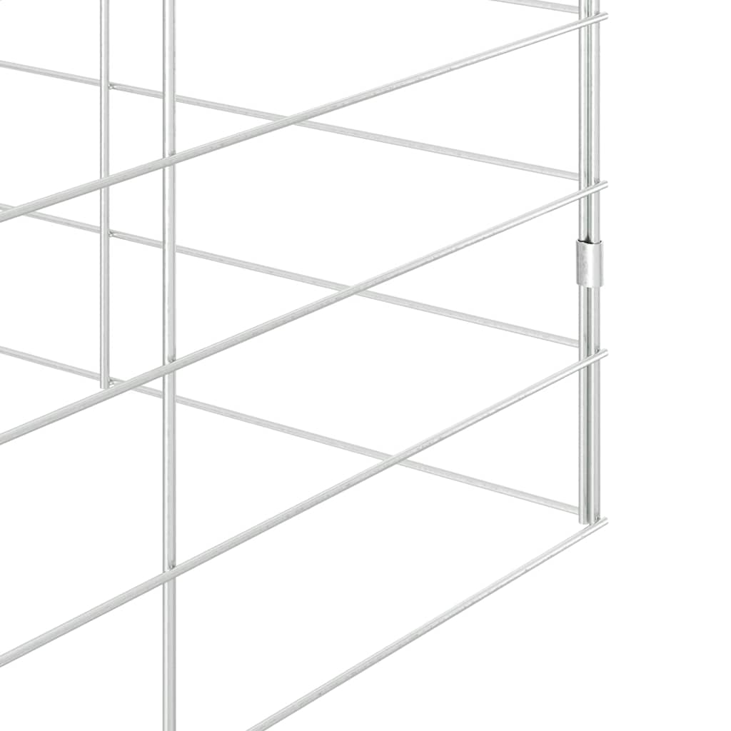 Rabbit Cage Silver 300 X 100 X 210 Cm Galvanised Steel