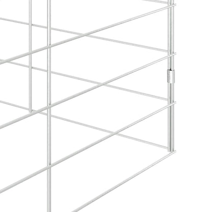 Rabbit Cage Silver 300 X 100 X 210 Cm Galvanised Steel