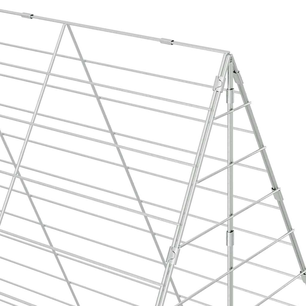 Rabbit Cage Silver 300 X 100 X 210 Cm Galvanised Steel