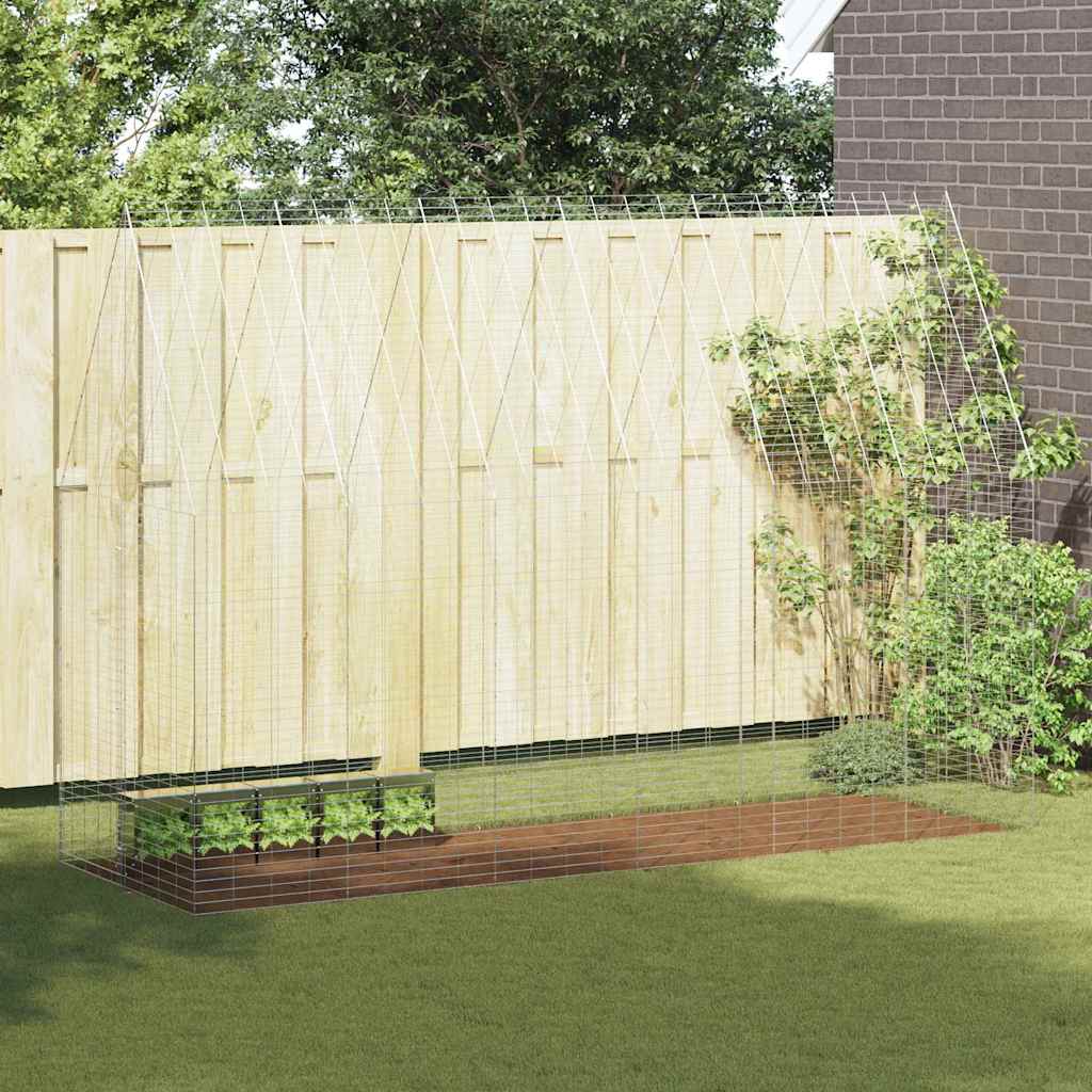 Rabbit Cage Silver 300 X 100 X 210 Cm Galvanised Steel