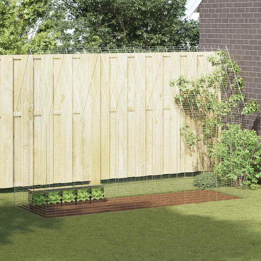 Rabbit Cage Silver 300 X 100 X 210 Cm Galvanised Steel