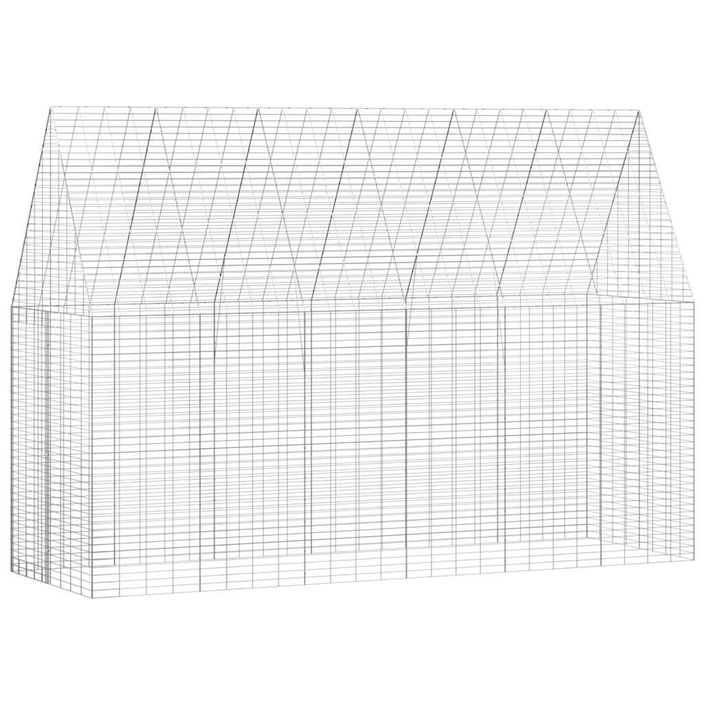 Rabbit Cage Silver 300 X 100 X 210 Cm Galvanised Steel