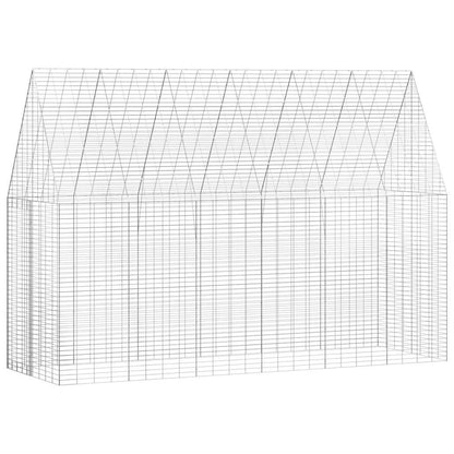 Rabbit Cage Silver 300 X 100 X 210 Cm Galvanised Steel