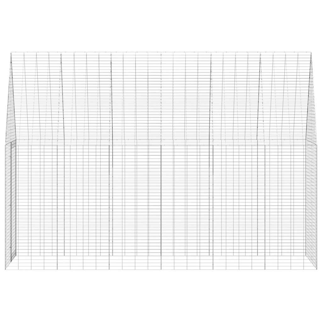 Rabbit Cage Silver 300 X 100 X 210 Cm Galvanised Steel