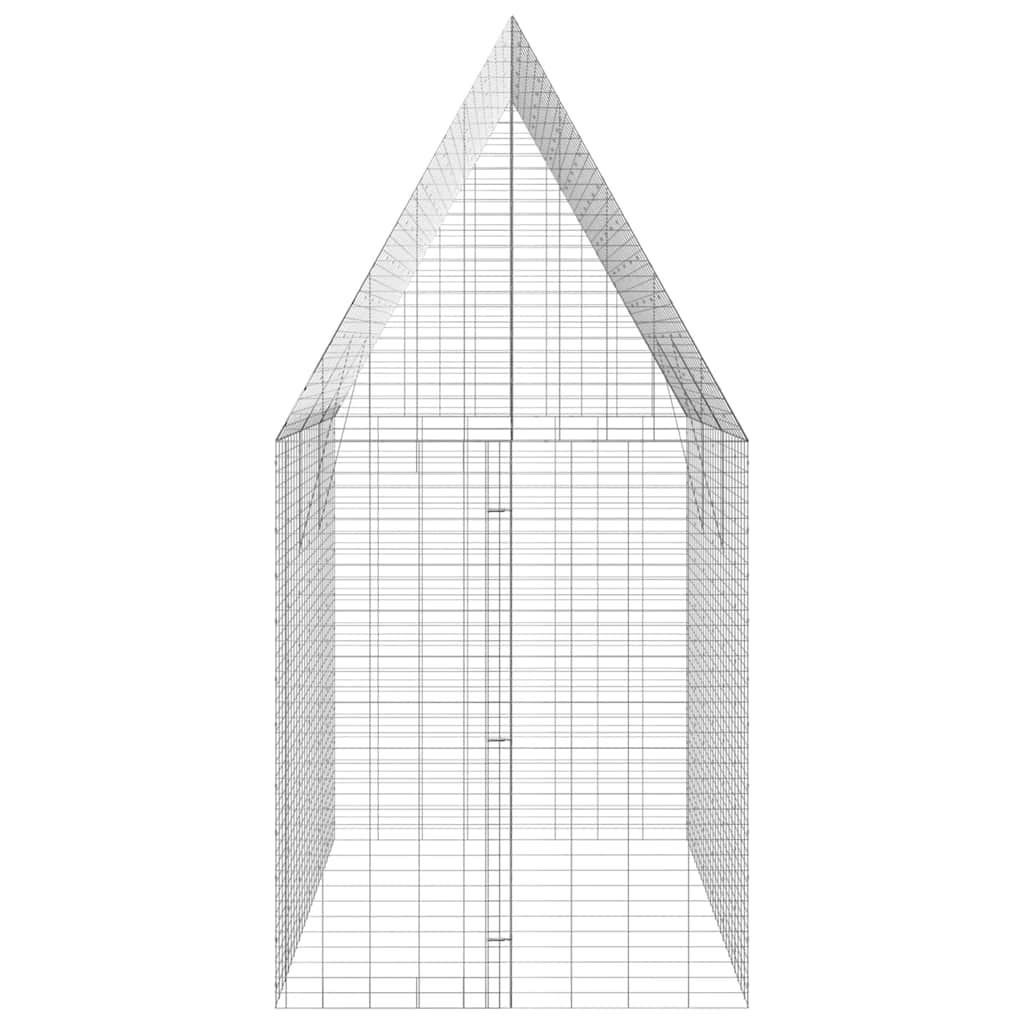 Rabbit Cage Silver 300 X 100 X 210 Cm Galvanised Steel