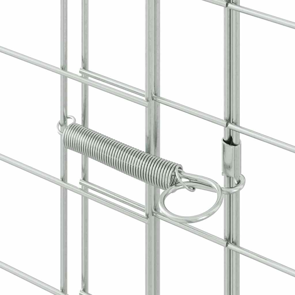 Rabbit Cage Silver 400 X 100 X 210 Cm Galvanised Steel